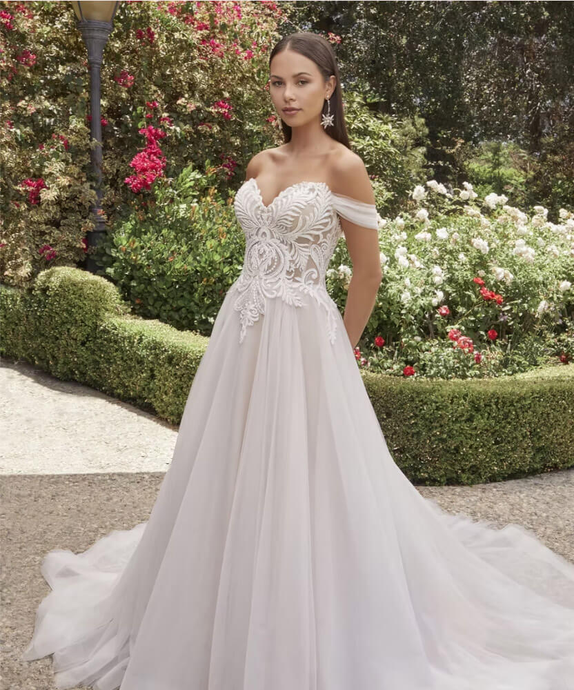 Model wearing a bridal gown